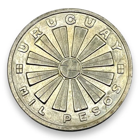 1969 Uruguay 1000 Pesos FAO Issue .900 Silver From Original Album #MXT1 Cover