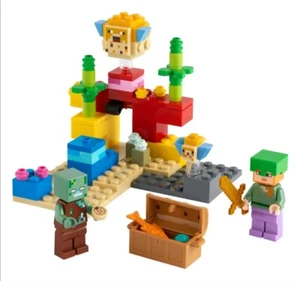 LEGO 21164 MINECRAFT THE CORAL REEF 92 Pieces Building Toy Set New In Box - Picture 1 of 6