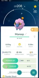 Pokemon Trade GO -- Shiny Mareep 2018 - Picture 1 of 1
