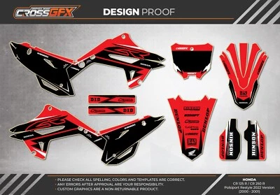 2000 2001 Graphics Kit CR 125 R 250 CR125 CR250 Polisport Restyle 2022 style - Изображение 1 из 4