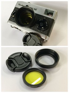 Yellow  Filter + hood for Rollei 35S 35SE 40/2.8 with cap