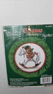 Bucilla Gallery of Stitches Bear & Hobby Horse Counted Cross Stitch Kit - Picture 1 of 2