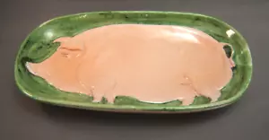 Plato de Cerdo Italiano de Cerdo de 4,5 x 8,5" Hecho en Italia Pintado a Mano - Imagen 1 de 4