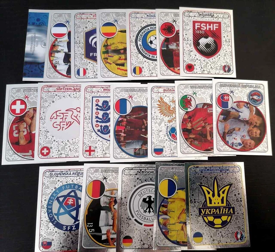 EURO 2016 UEFA PANINI FRANCE Badges-Shiny+ Intro Pick From list - Image 1 of 1