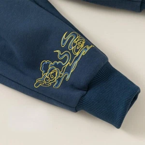 Toddler Boys Ankle Pants Chinese Style Elastic Waist Trousers Printed Pants - Picture 1 of 15