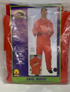Rubie's Adult Orange Criminal Prisoner Jail Bird Uniform Jumpsuit Costume 1 Size - Picture 1 of 2