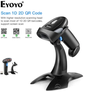 Eyoyo 2D Wireless Barcode Scanner USB Handheld QR Code Screen Scan for Warehouse - Picture 1 of 11