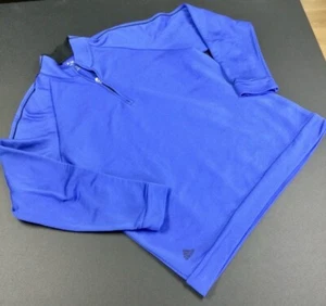 Vintage Men's Adidas Blue Golf long sleeve Shirt Size L - Picture 1 of 11