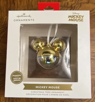 Nuevo Hallmark Disney Premium MICKEY MOUSE Oro y Plata Metal Adorno de Navidad Foto 1 de 4