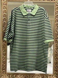 Camisa deportiva de golf vintage Callaway manga corta verde y azul a rayas talla XL - Imagen 1 de 7