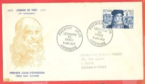 France LEONARD DE VINCI FDC Cover 1952 - Picture 1 of 1