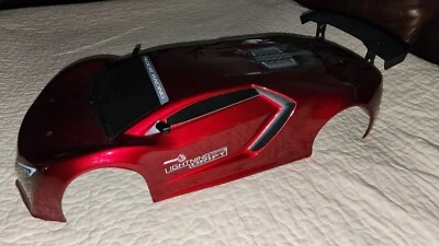 PreAssembled Redcat Lightning Drift Body Red With Wing and Mounting Screws  - Image 1 of 4