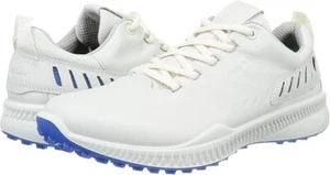 NEW! ECCO S-Hybrid Hydromax Waterproof Golf Shoe White Leather Sneakers - Picture 1 of 6