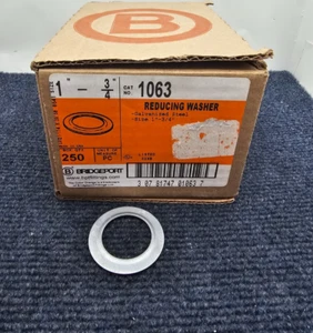 (250 PIECES) BRIDGEPORT 1063 1" - 3/4" Reducing Washers Galvanized Steel - Picture 1 of 8