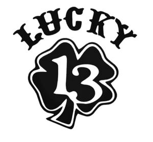Calcomanía/pegatina de vinilo Lucky 13 Thirteen Shamrock 4 cuatro hojas trébol - Imagen 1 de 2