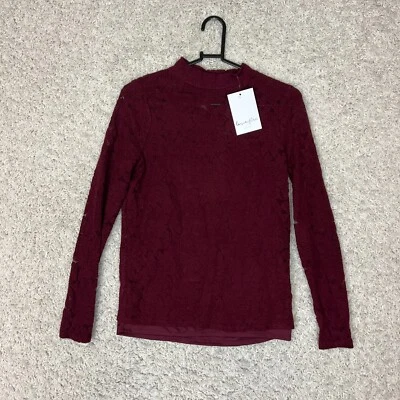 Blusa Love Fire Juniors XL Grande Roja Floral Encaje Cami Forrada Capricho Nueva Foto 1 de 4