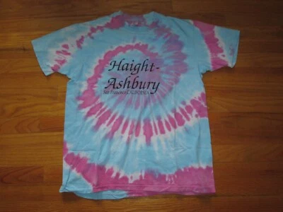 Camiseta HAIGHT & ASHBURY De Colección Años 80 90 Tie Dye San Francisco Muerto Agradecido L EE. UU. Foto 1 de 4