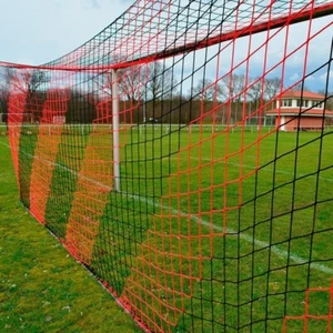 Jugend Fußballtornetz Tornetz 7,5 x 2,5 m, 0,80 / 2,00 m, 4 mm, Schwarz Rot - Bild 1 von 7