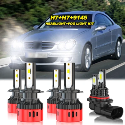 Faro LED alto/bajo + bombillas antiniebla 6500K para Mercedes-Benz SL55 AMG 2003-2006 Foto 1 de 4