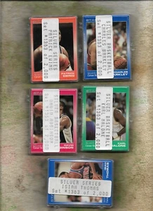 C.BARKLEY, P.EWING, K.MALONE, D.ROBINSON, I.THOMAS 1990 STAR CO. SILVER SERIES - Picture 1 of 1
