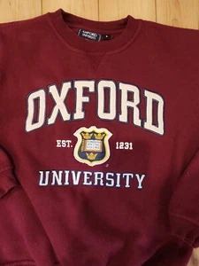 Offixial Oxford University Unisex Burgundy Sweatshirt Jumper Size S - Picture 1 of 5