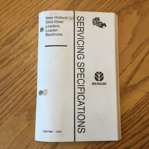 New Holland SKID-STEER & BACKHOE SERVICING SPECIFICATION MANUAL SPECS, 40651001 - Picture 1 of 4