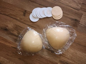 Inserciones adhesivas para sujetador de doble cara de silicona y cubiertas para pezones de 12 piezas autoadhesivas - Imagen 1 de 7