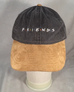 Friends TV Show Denim Baseball Cap Hat Adjustable Faux Suede Brim Matthew Perry - Picture 1 of 10