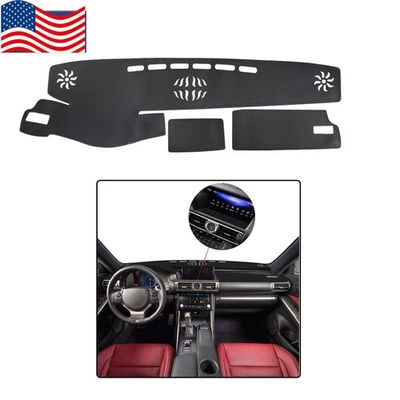 Cubierta de tablero de cuero para Lexus IS250 IS300 IS350 2013-19 alfombrilla de tablero de tablero de cuero para automóvil Foto 1 de 4