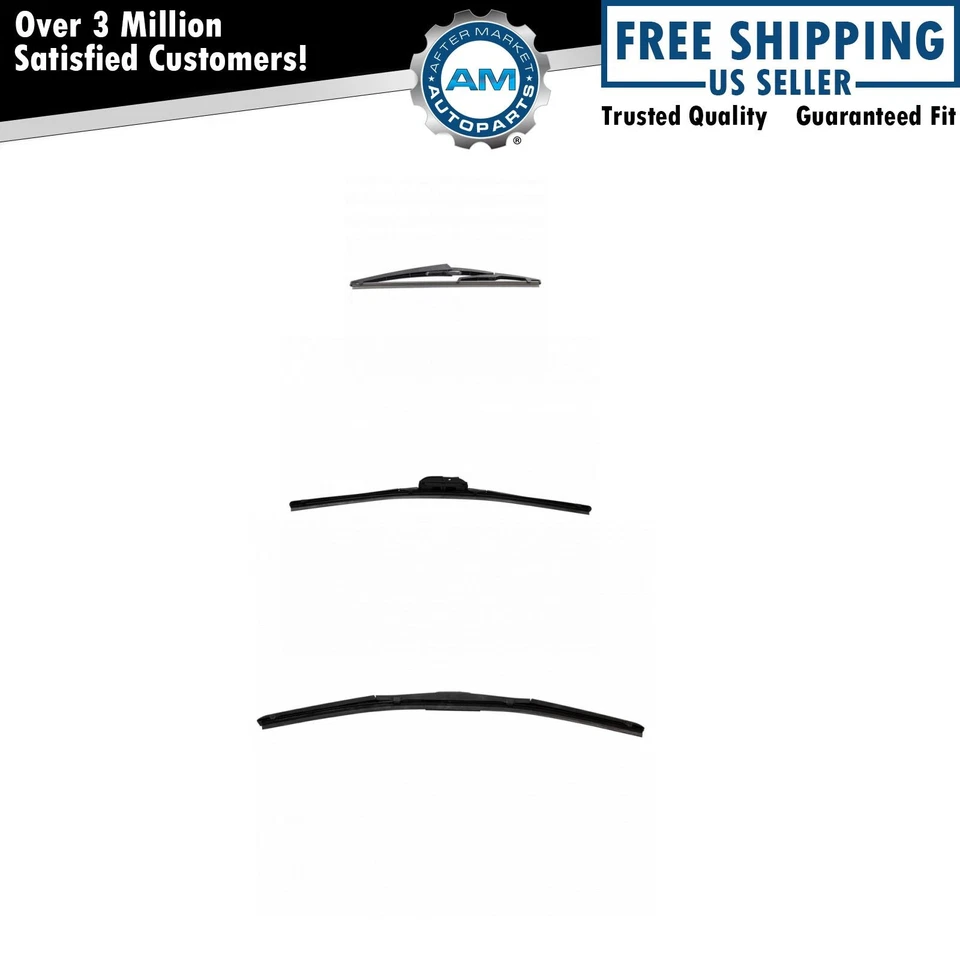 Juego de 3 escobillas limpiaparabrisas delanteras y traseras Trico Sentry & Exact Fit Foto 1 de 4