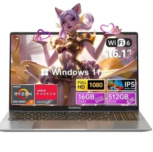 PC Portatile Ryzen 7 5700U Scheda Grafica Vega 3 Ips 16" 16gb RAM 512gb SSD FHD - Afbeelding 1 van 7