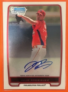 2012 Bowman Chrome Julio Rodriguez Prospects Auto #BCP101 Baseball Phillies - Picture 1 of 2
