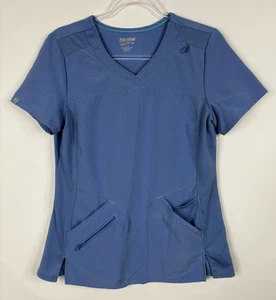 Scrubstar Performance Scrub Top Size S Ceil Blue Pockets WM877A Medical Nursing - Picture 1 of 7