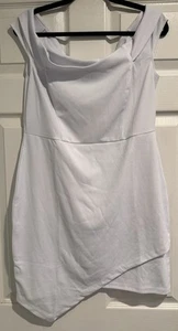Women's Size 2XL White Bodycon Off the Shoulder Short Dress A0218 - Picture 1 of 5