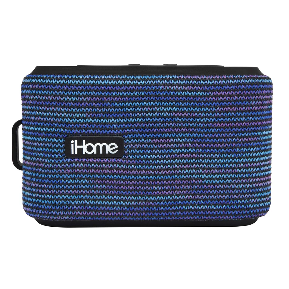 Altavoz Bluetooth recargable de tela resistente al agua y al deslizamiento iHome con... Foto 1 de 1