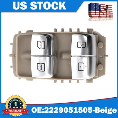 Power Window Switch Rear Right 2229051505 for Mercedes-Benz S550 S600 S63AMG - Image 1 of 4