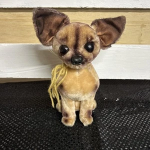 Vintage Original 1967 Kamar Chihuahua Toy - Stuffed - Japan EUC Mint 9 1/2" - Picture 1 of 9