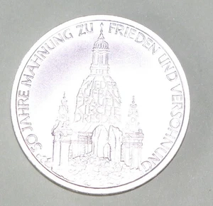 10 DM Gedenkmünze 1995 "Wiederaufbau der Frauenkirche Dresden" Prägest. J SPGL - Bild 1 von 6