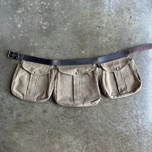 Vintage Filson 210 Blech Stoff Leder gewachstes Canvas Schießen Utility Gürtel Gr. S - Bild 1 von 14