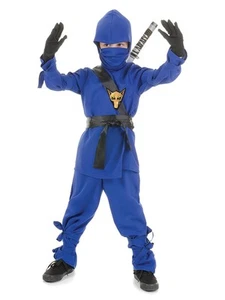 Ninja Blue Fox Stealth Japanese Asian Warrior Book Week Boys Costume S - Picture 1 of 1