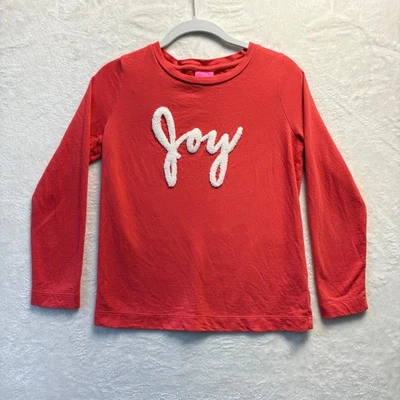 Camisa Lilly Pulitzer Niños Talla XL 12 14 Coral Rosa Alegría Apliques Chenilla Vacaciones Foto 1 de 4