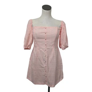Rumer Revolve the Label Chloe Mini Dress Womens Size Medium Buttons Puff Sleeve - Picture 1 of 10