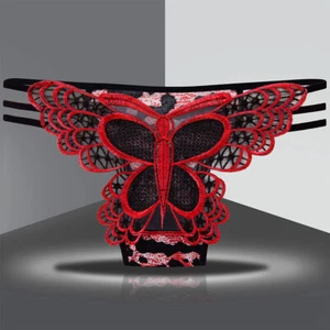 Sexy Women Lingerie Butterfly Embroidery Thongs Underwear Panties G-String Thong - Picture 1 of 21