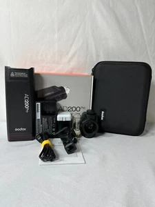 Godox AD200 Pro Black TTL Pocket Flash With Built-in 2.4G Wireless X System - Picture 1 of 12