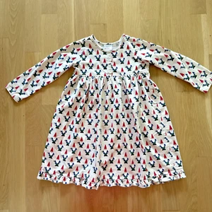 Hanna Andersson flannel ruffled nightgown 8 130 winter gnomes red blue green - Picture 1 of 6