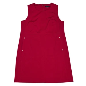 Tommy Hilfiger Damen Rot Etuikleid Ärmellos Rundhals 12 Stretch Taschen - Bild 1 von 14