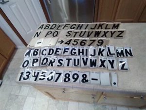 Assorted Vinyl and Metal Self Adhesive Letters & Numbers 3"+ 4" Tall 400+ - Picture 1 of 14