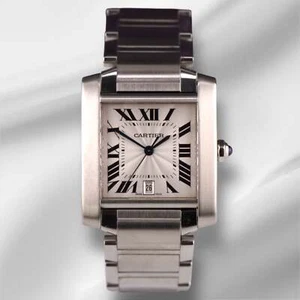 Cartier 25mm Tank Francaise Midsize Silver Dial Ladies Watch 2301 - Picture 1 of 12