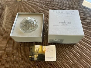 *NIB* WATERFORD CRYSTAL TIMES SQUARE HOPE FOR ABUNDANCE BALL PAPERWEIGHT BOXED - Picture 1 of 16