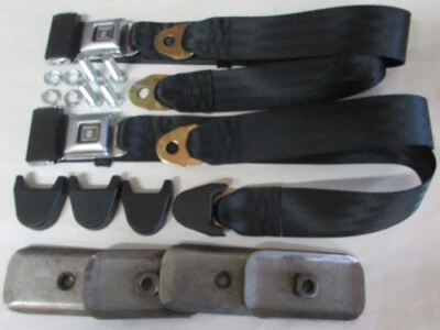 Cinturones de seguridad negros de repuesto para GM Buick, Chevrolet, Oldsmobile, Pontiac, 60" Foto 1 de 4